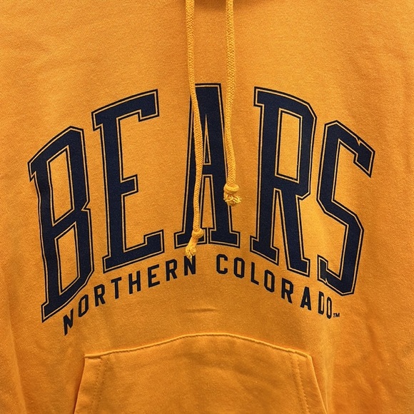 UNC Bears Yellow Pullover Hoodie S Northern Colorado - Picture 2 of 5